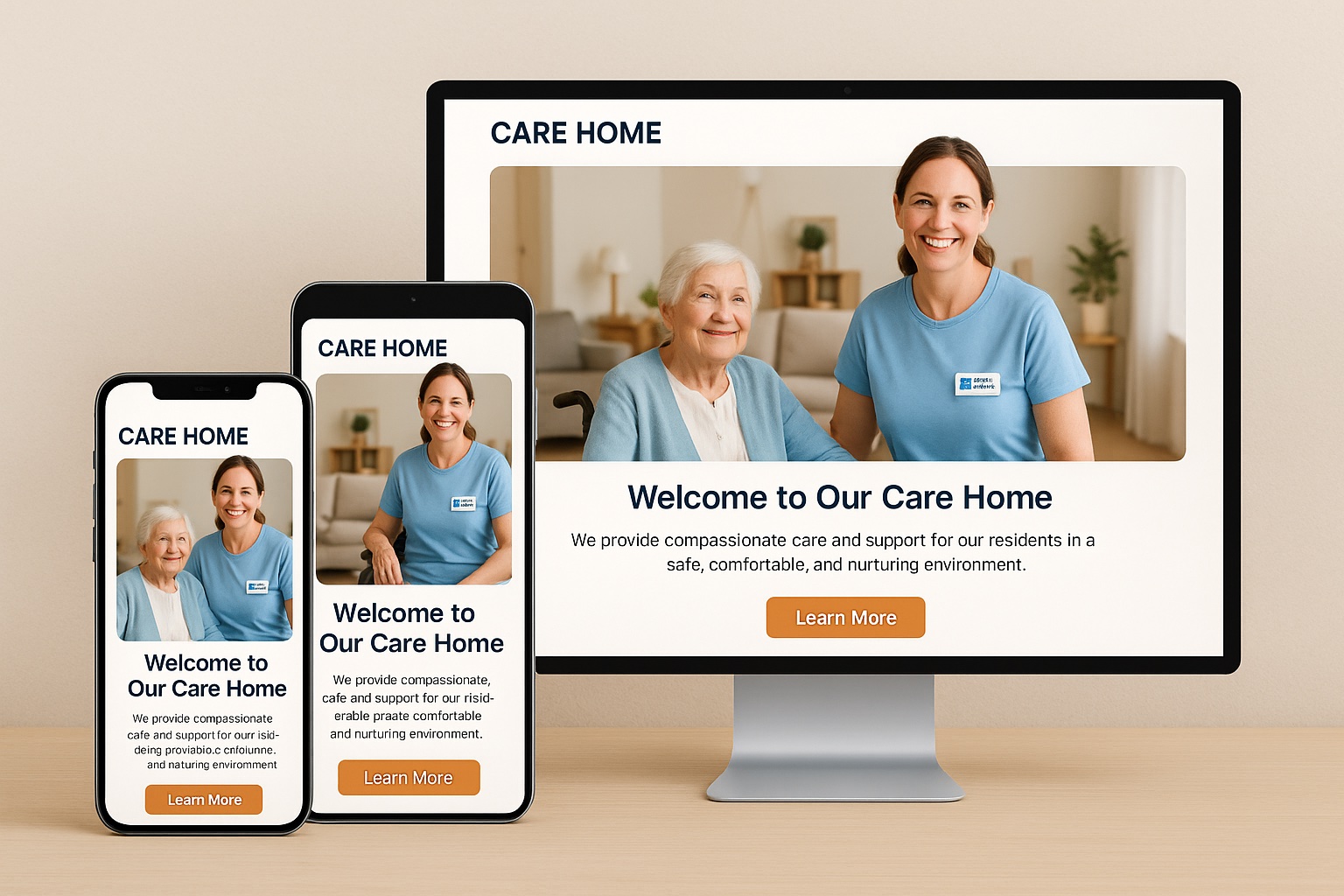 Passion4Branding team helping care homes build their online presence